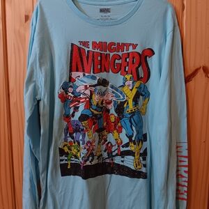Marvel Light Blue Graphic Tee Size XL